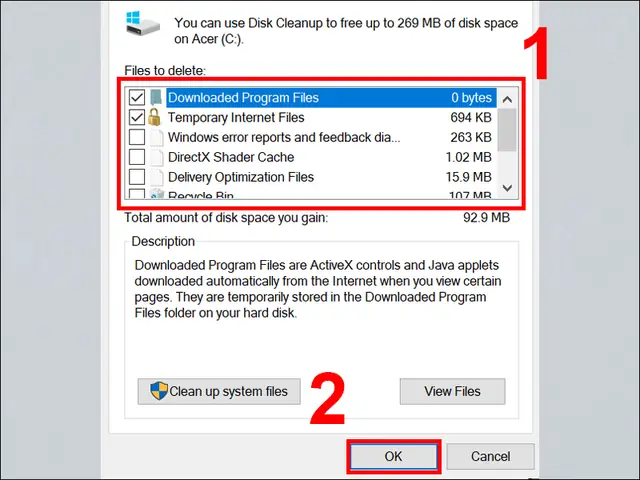 - Sử Dụng Tính Năng Dọn Dẹp Ổ Đĩa (disk Cleanup)