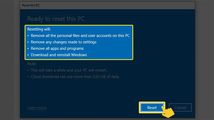 Cách Reset Máy Tính Window 11