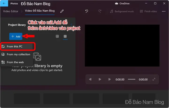 Bước 1: Mở Và Đưa Video Vào Ứng Dụng Video Editor.