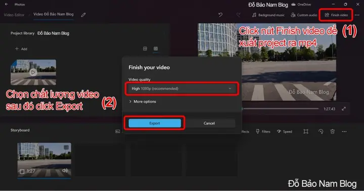 Bước 4: Xuất Ra File Video Mp4