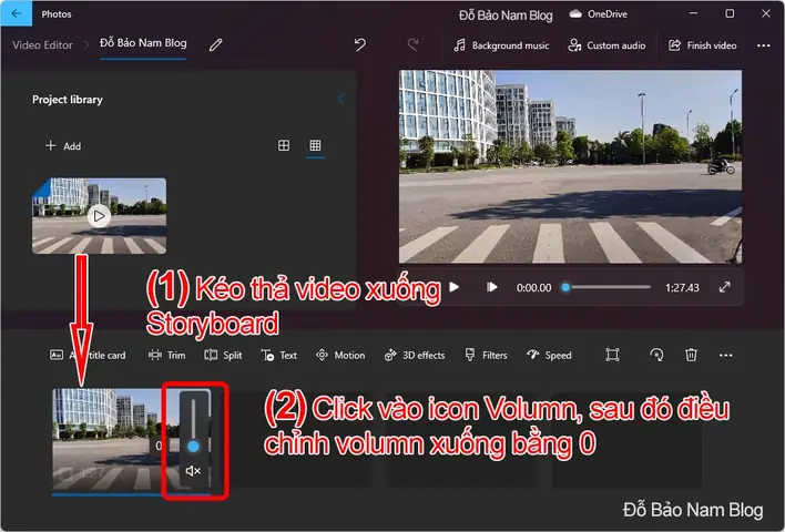Bước 2: Giảm Âm Hoặc Tách Tiếng Ra Khỏi Video Gốc