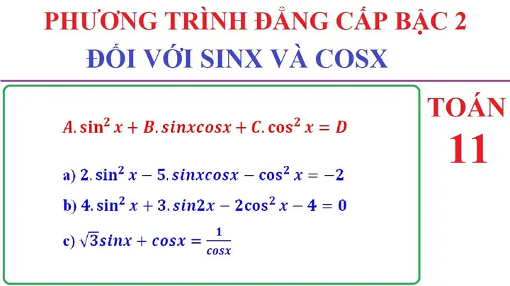 Cách Giải Phương Trình Đẳng Cấp - Hướng Dẫn Chi Tiết Và Đầy Đủ
