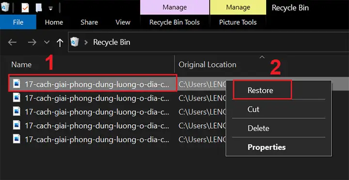 Cách Giải Phóng Dung Lượng Máy Tính Win 10 Bằng Cách Dọn Dẹp Thùng Rác Cách Giải Phóng Dung Lượng Máy Tính Win 10 Bằng Cách Dọn Dẹp Thùng Rác