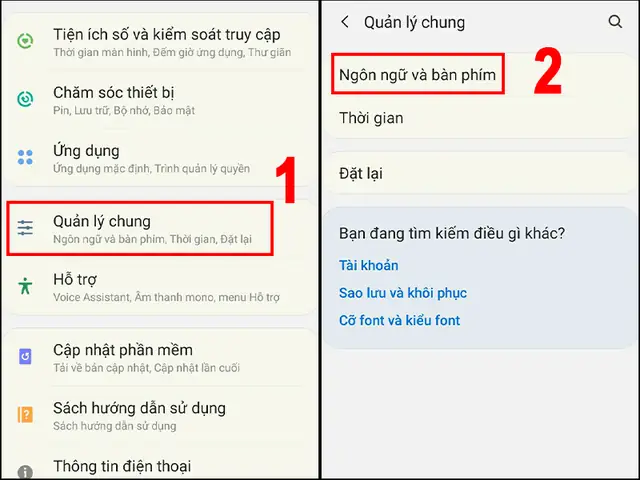 - Trên Android