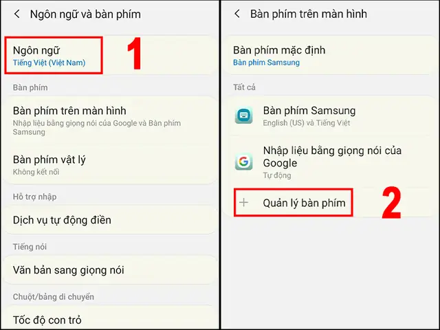- Trên Android