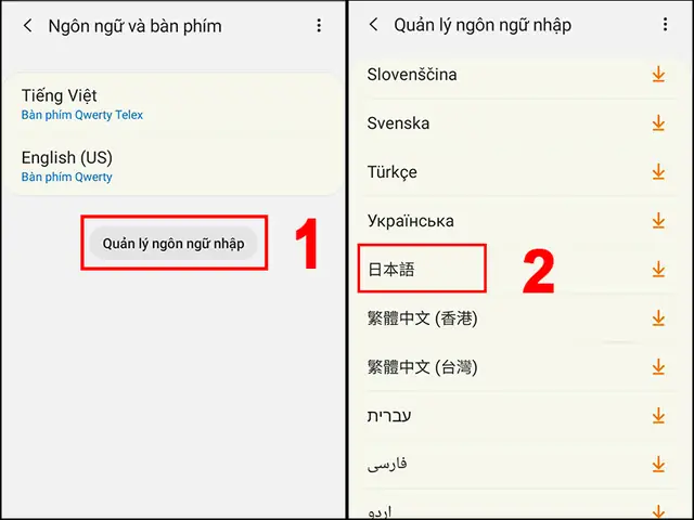 - Trên Android