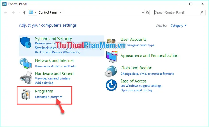 Cách 1: Sử Dụng Control Panel