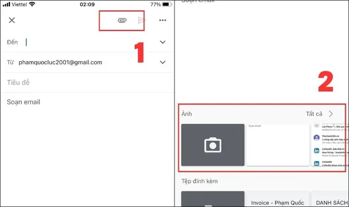 Cách Gửi Hình Ảnh Qua Gmail Trên Điện Thoại