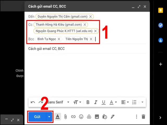 Phân Biệt Các Tùy Chọn Thêm Người Nhận Phân Biệt Các Tùy Chọn Thêm Người Nhận