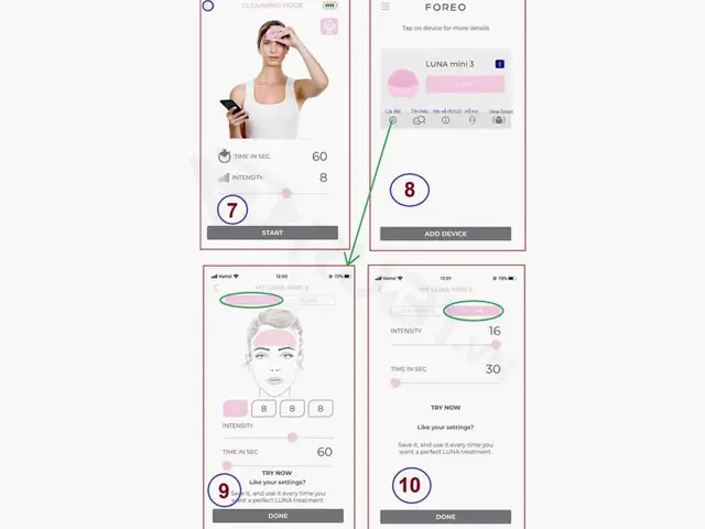 Bước 3: Cách Dùng Và Thiết Lập Foreo Luna Mini 3 Bước 3: Cách Dùng Và Thiết Lập Foreo Luna Mini 3