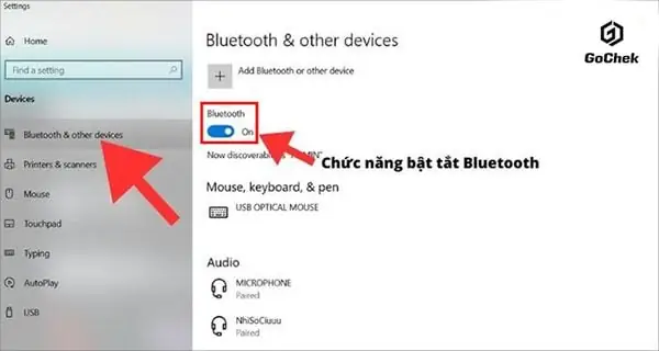 Bước 3: Bật Bluetooth Trên Máy Tính Và Chọn Thêm Thiết Bị (add Bluetooth Or Other Device)