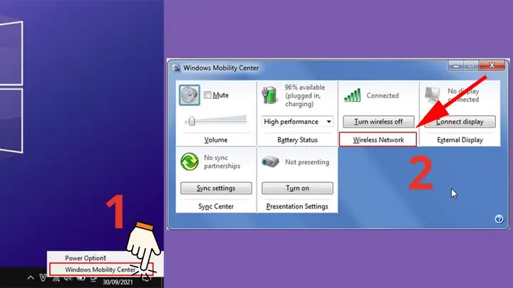 Cách Kết Nối Wifi Trên Máy Tính Qua Mobility Center
