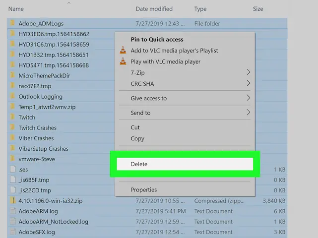 Xóa Bớt File Tạm (temporary)