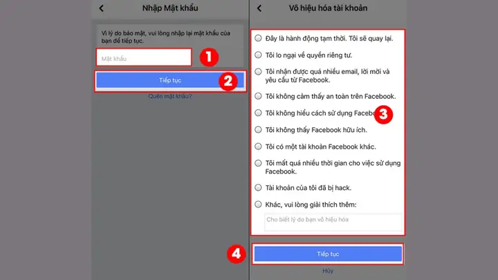 Khóa Tài Khoản Facebook Tạm Thời
