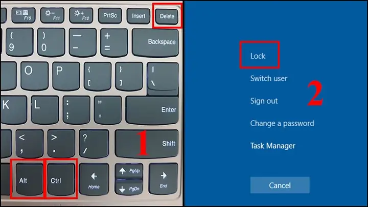 Sử Dụng Tổ Hợp Phím Ctrl + Alt + Delete Để Khóa Màn Hình Máy Tính