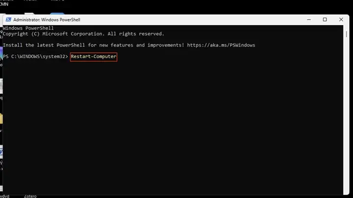 Khởi Động Lại Máy Tính Với Powershell