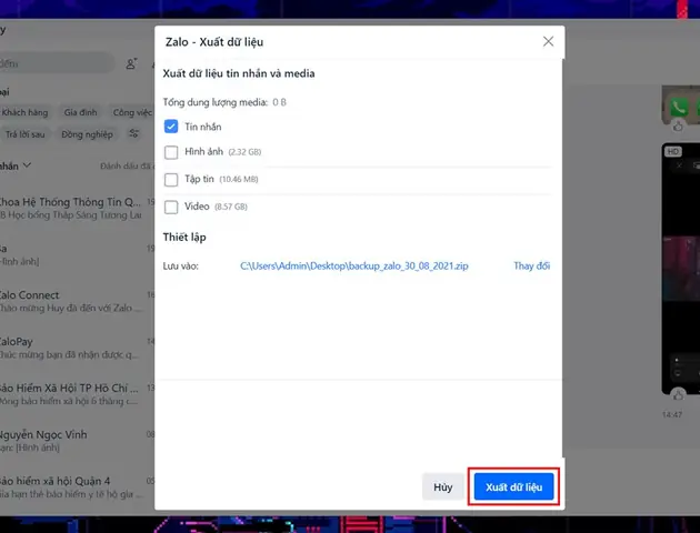 Cách Khôi Phục Tin Nhắn Zalo Trên Máy Tính