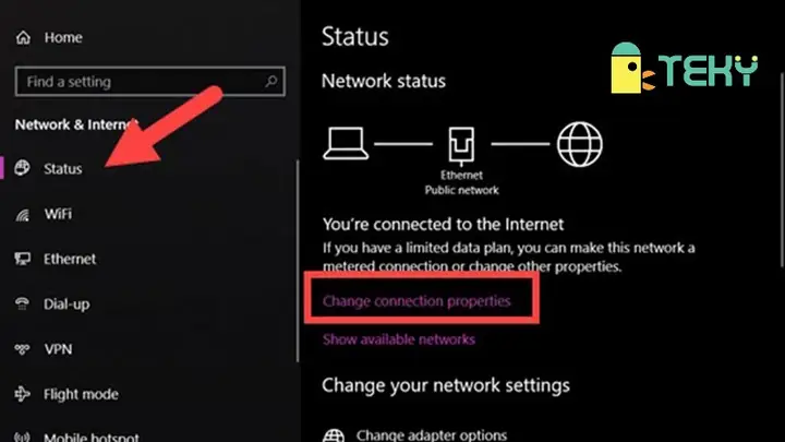 Xem Ip Bằng Network & Internet Settings Xem Ip Bằng Network & Internet Settings