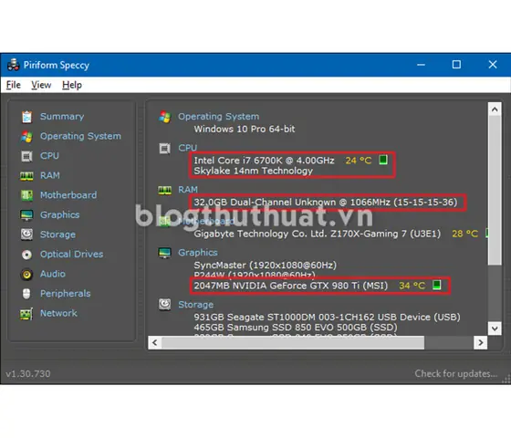 Kiểm Tra Máy Tính Có Chơi Được Game Bằng Speccy