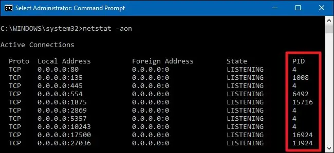 Cách 2: Xem Port Và Xem Id Tiến Trình Cách 2: Xem Port Và Xem Id Tiến Trình