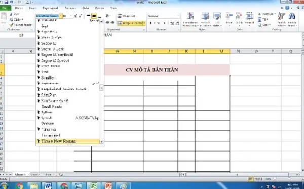 Cách Tạo Cv Xin Việc Trên Máy Tính Bằng Excel