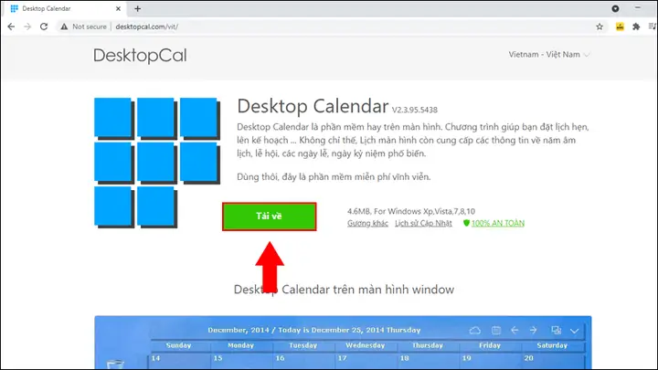 Hướng Dẫn Cách Tải Desktop Calendar