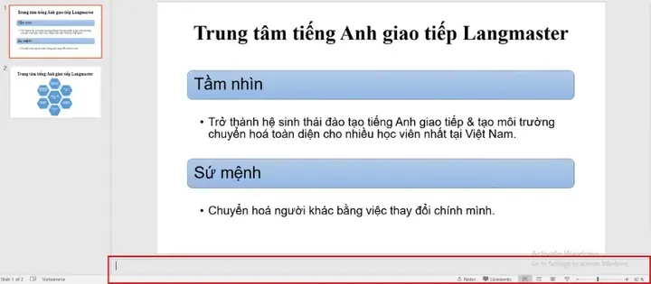Bước 9: Cách Thêm Ghi Chú Của Diễn Giả Trên Powerpoint