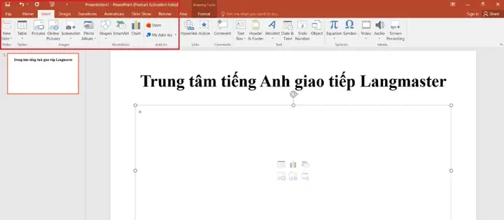 Bước 5: Thêm Các Thành Phần Vào Slide Powerpoint