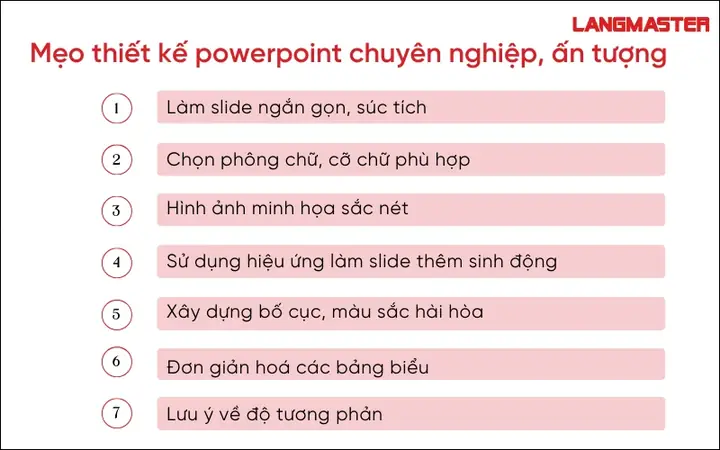 Mẹo Thiết Kế Powerpoint Chuyên Nghiệp, Ấn Tượng