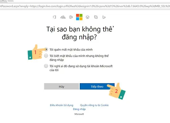 Để Lấy Lại Mật Khẩu Microsoft Các Bạn Thực Hiện Như Sau: Để Lấy Lại Mật Khẩu Microsoft Các Bạn Thực Hiện Như Sau: