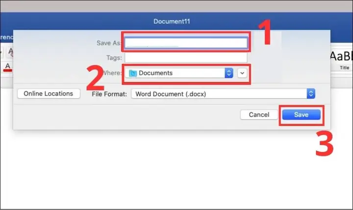 Cách Lưu File Word Trên Macbook