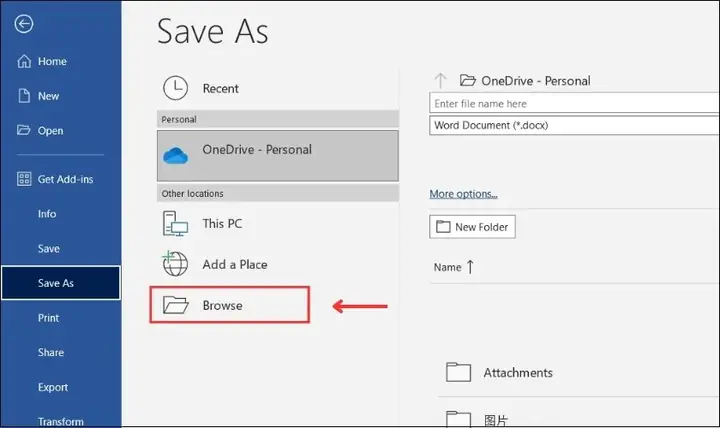 Lưu File Word Bằng Save As