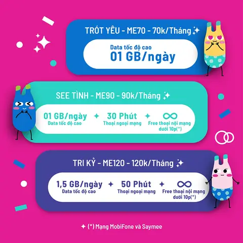 Siêusim Datasaymee - Ưu Đãi Khủng Lên Đến 7gb/ngày