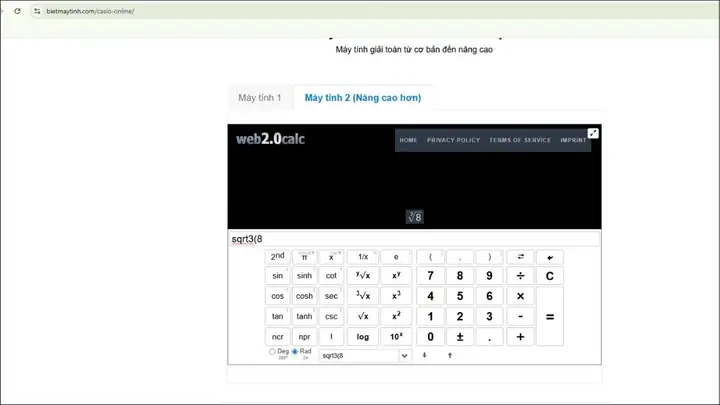 Sử Dụng Máy Tính Casio Online (trực Tuyến)
