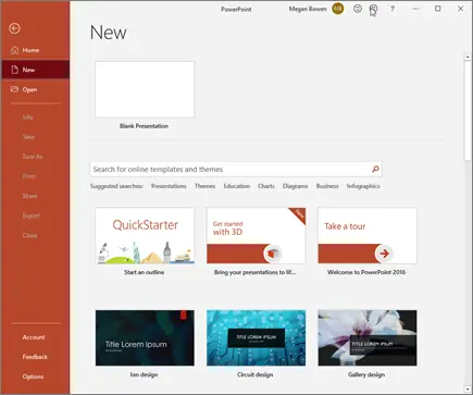 Tạo Powerpoint Mới
