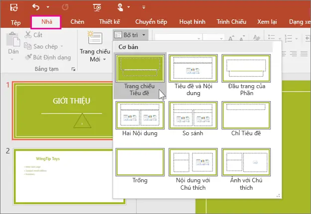 Bố Trí Trang Chiếu Powerpoint