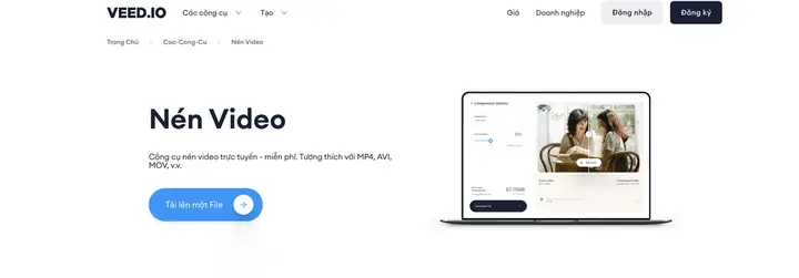 3/ Nén Video Trên Máy Tính Online Qua Veed.io 3/ Nén Video Trên Máy Tính Online Qua Veed.io