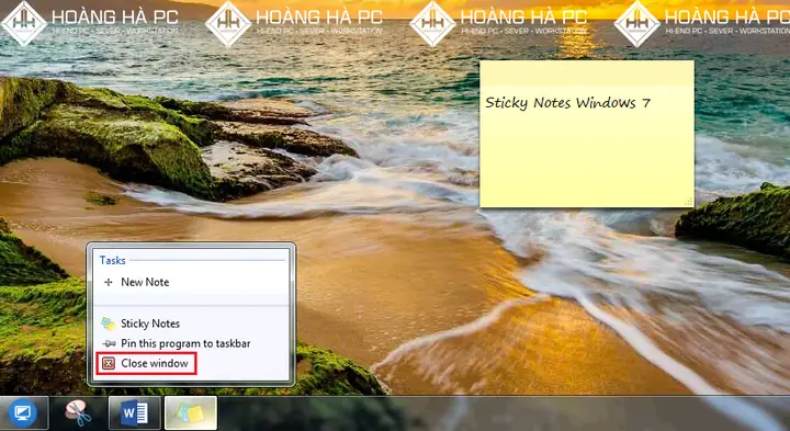 Cách Mở Sticky Notes Với Hệ Điều Hành Windows 7