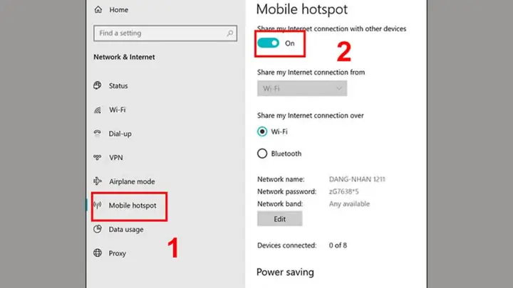 Phát Wifi Từ Máy Tính Thông Qua Windows Settings