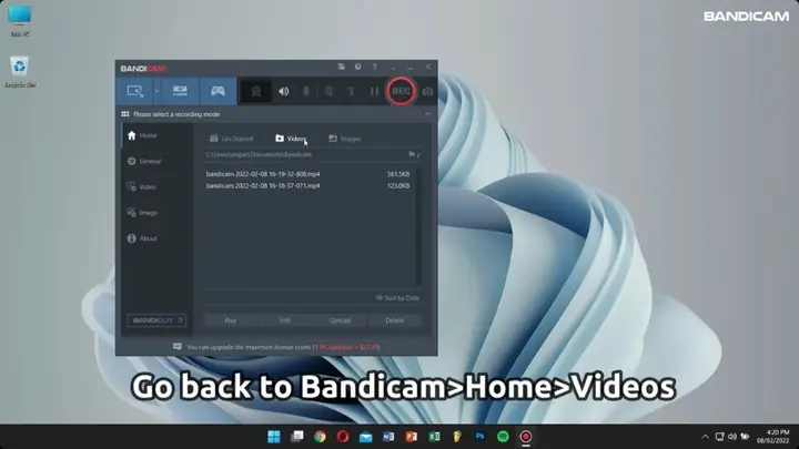 Cách Quay Màn Hình Máy Tính Windows 11 Bằng Phần Mềm Bandicam Cách Quay Màn Hình Máy Tính Windows 11 Bằng Phần Mềm Bandicam