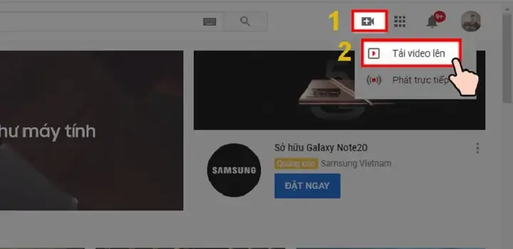 Bước 1: Truy Cập Youtube Bước 1: Truy Cập Youtube