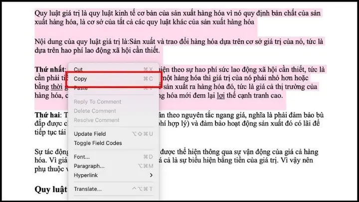 Sao Chép 1 Trang Trong Word
