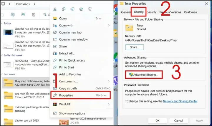 Cách Share Dữ Liệu Giữa 2 Máy Tính Windows
