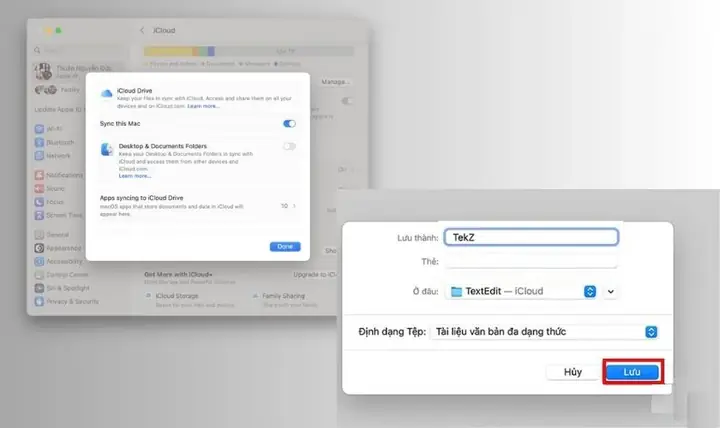 Dùng Icloud Drive