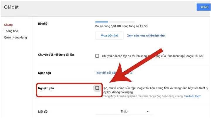 Kích Hoạt Tính Năng Offline Trên Google Drive