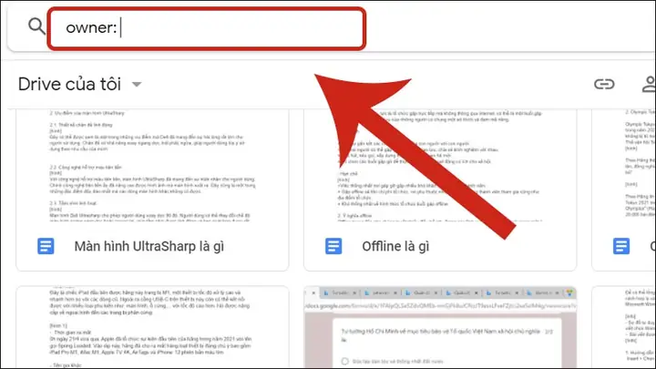 Tìm Kiếm Nhanh Trong Google Drive