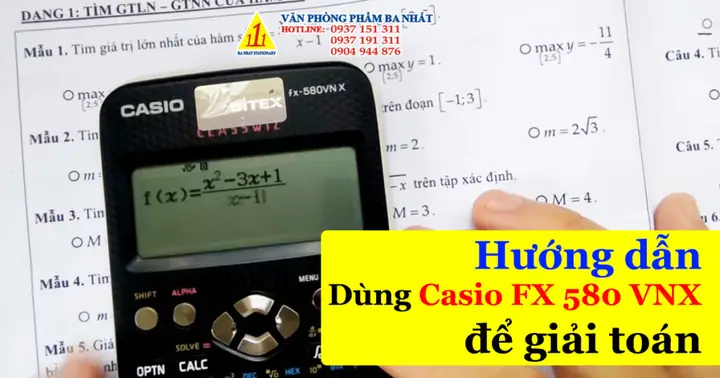 Bật Mí Cách Sử Dụng Máy Tính Casio 580 Vnx Giải Toán Cực Hay