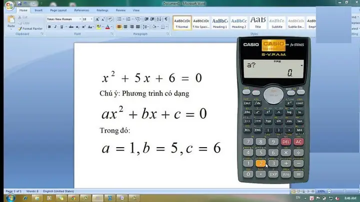 Hướng Dẫn Dùng Các Phép Toán Trong Máy Tính Casio Fx 570ms