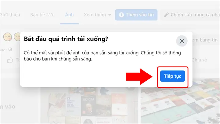 Thao Tác Tải Toàn Bộ Album Ảnh Về Máy Ngay Trên Facebook