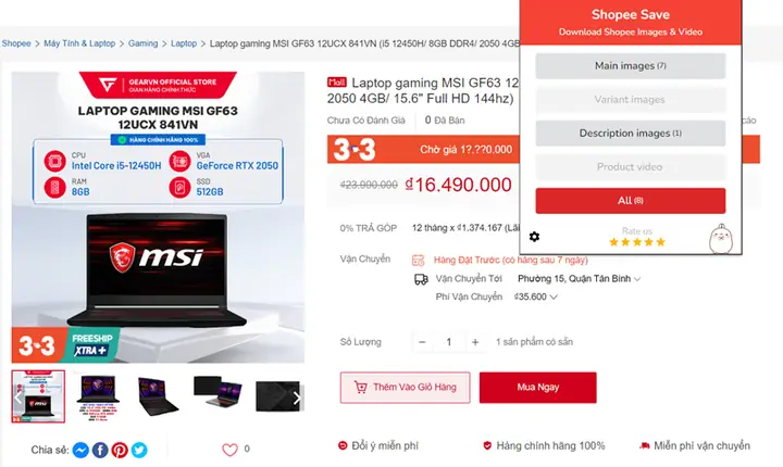 Hướng Dẫn Tải Hình Ảnh Từ Shopee Về Máy Tính Hướng Dẫn Tải Hình Ảnh Từ Shopee Về Máy Tính